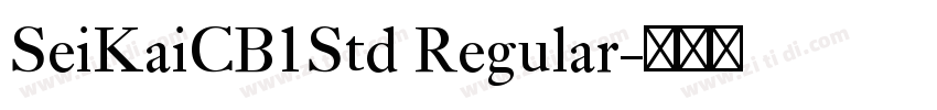 SeiKaiCB1Std Regular字体转换